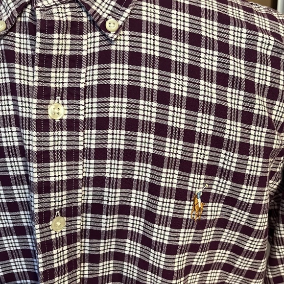 POLO RALPH LAUREN PLAID OXFORD SHIRT - Picture 3 of 5